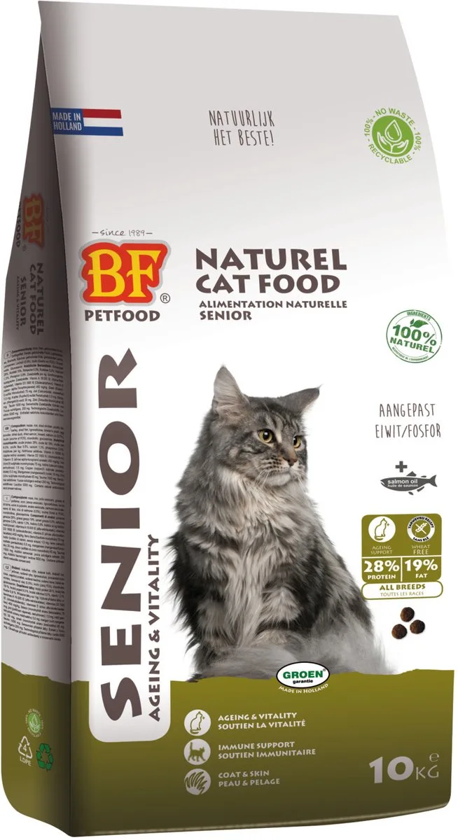 Bf Ncf Senior Ageing - Kattenvoer - Kip Vis Zalm 10 kg de Biofood – photo produit