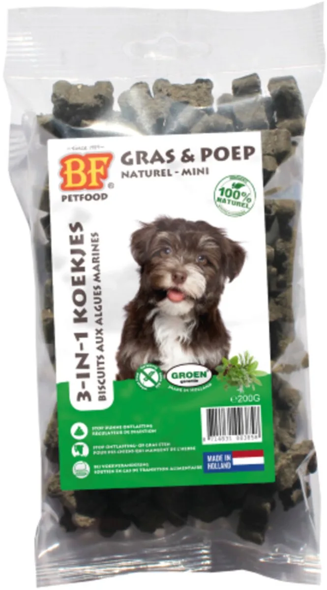 BF Petfood 3-in-1 Koekjes Mini Kuiden - 12 x 200 gr - Voordeelverpakking van Biofood – productfoto