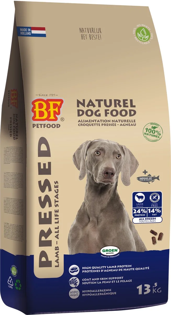 BF Petfood - Geperst Lam/Rijst Premium - 13,5 kg by Biofood – product photo