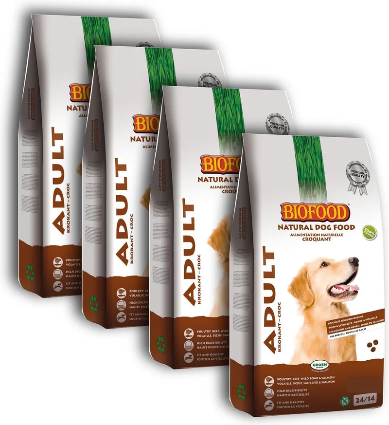 BF Petfood Krokant Hondenvoer - 4 x 3 kg - Voordeelverpakking by Biofood – product photo