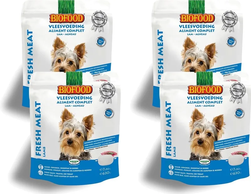 Bf Vleesvoeding Compleet - Hondenvoer - 4 x Lam 7x90 g by Biofood – product photo