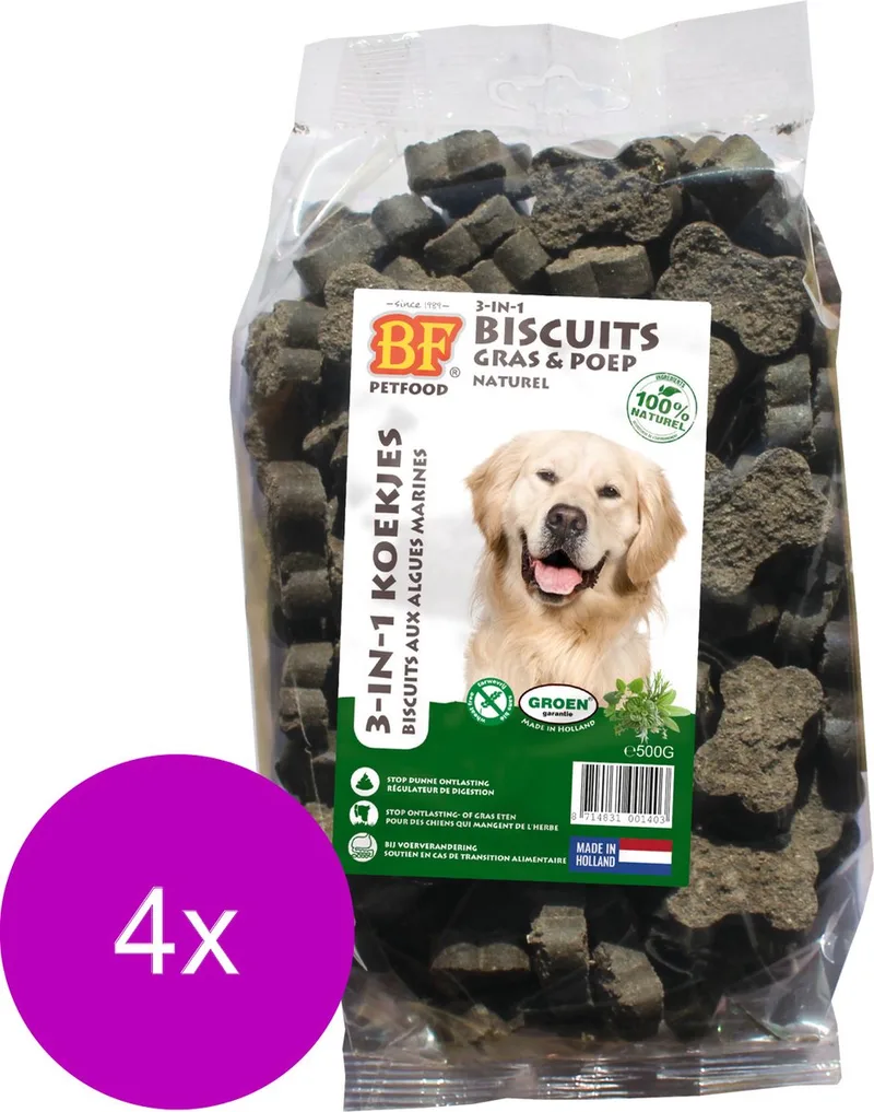 Biofood 3 In 1 Koekjes - Hondensnacks - 4 x 500 g de Biofood – photo produit