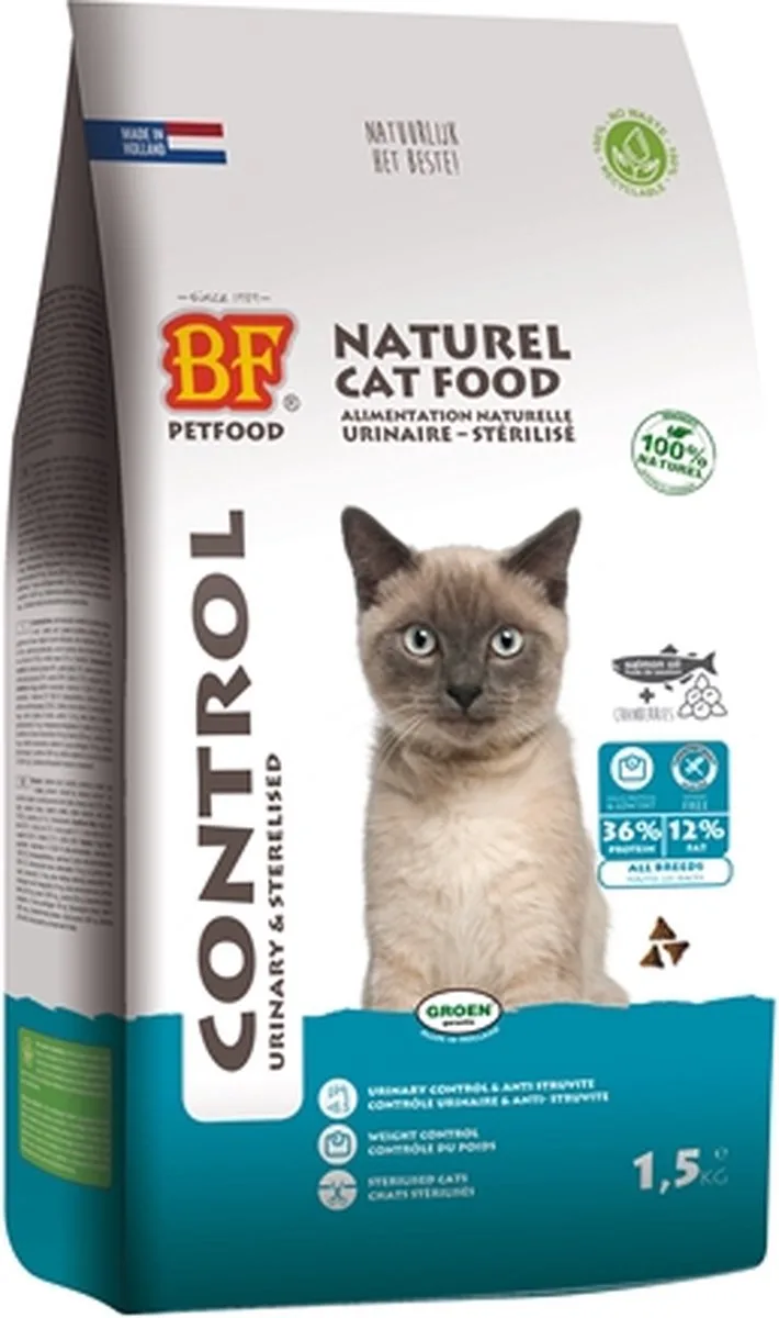 cat control urinary & sterilised kattenvoer 1,5 kg by Biofood – product photo