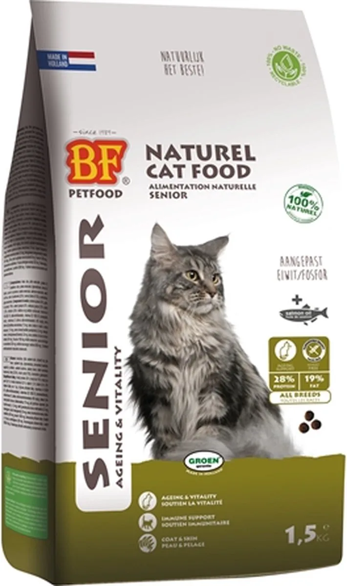 cat senior ageing & souplesse kattenvoer 1,5 kg by Biofood – product photo