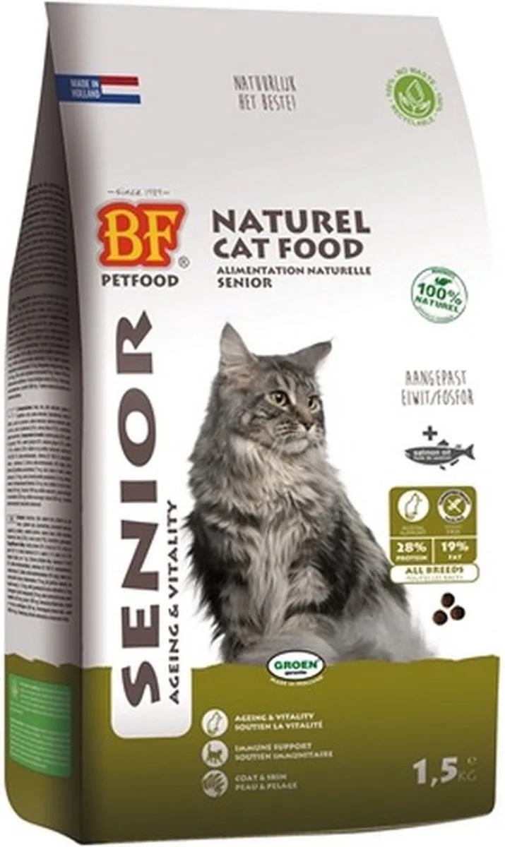 cat senior ageing & souplesse kattenvoer 1,5 kg von Biofood – Produktfoto