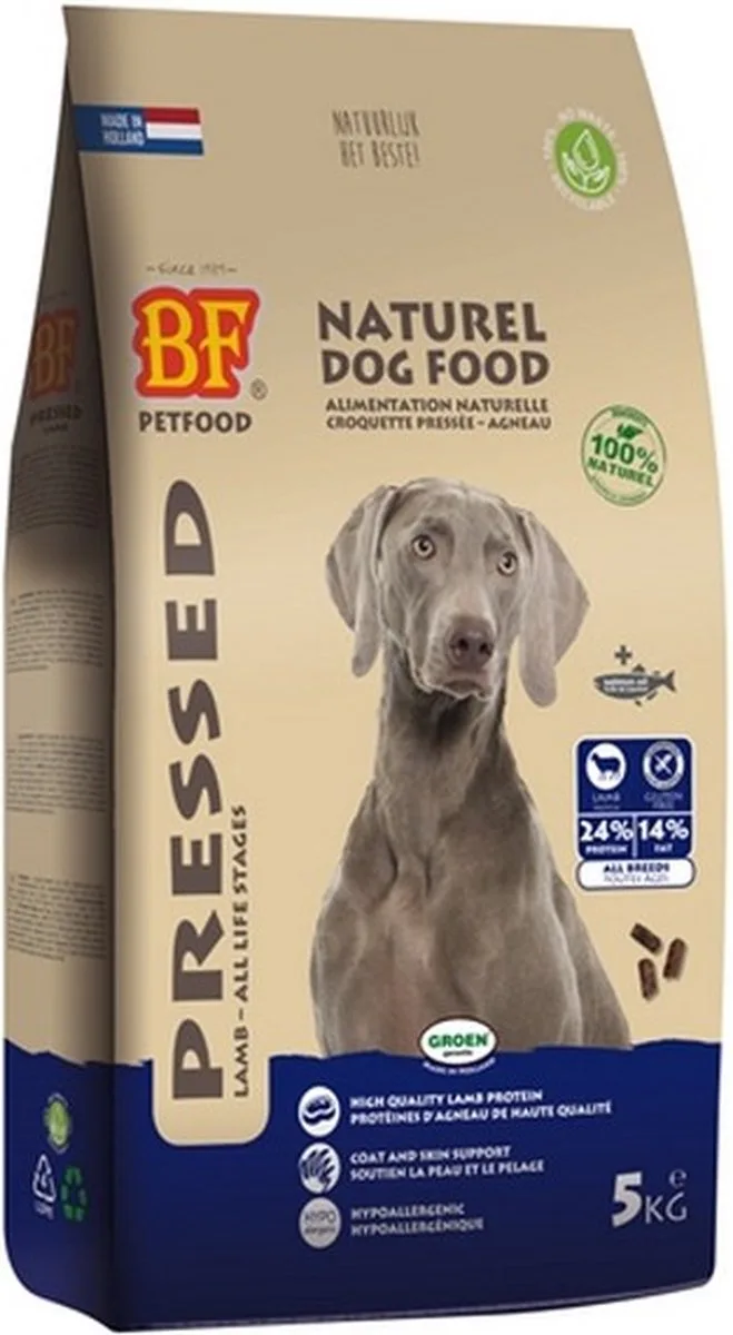 Geperst Lam & Rijst Premium - Hondenvoer - 5 kg by Biofood – product photo