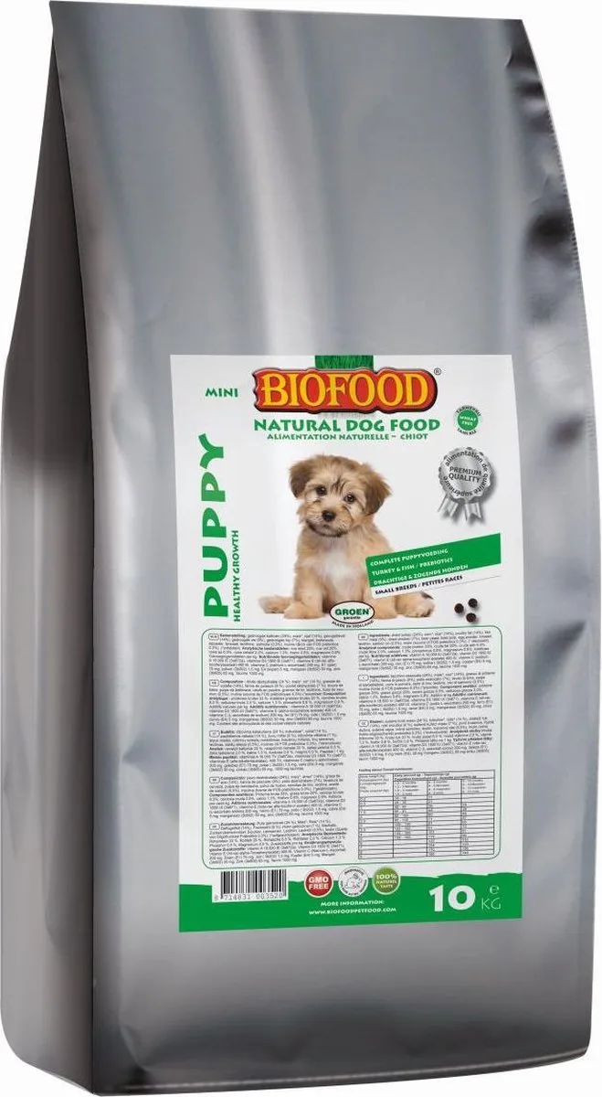 Hondenbrokken Voor Puppy - Hondenvoer - 10KG de Biofood – photo produit
