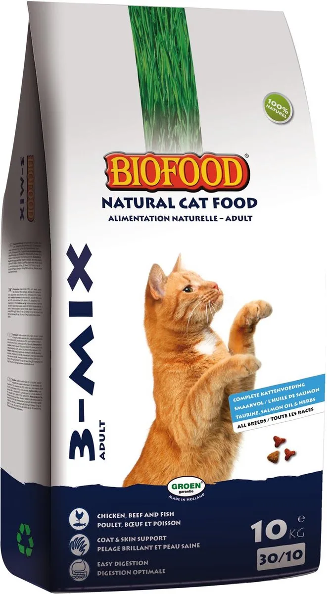 Kattenbrokjes 3-Mix - Kattenvoer - 10kg von Biofood – Produktfoto