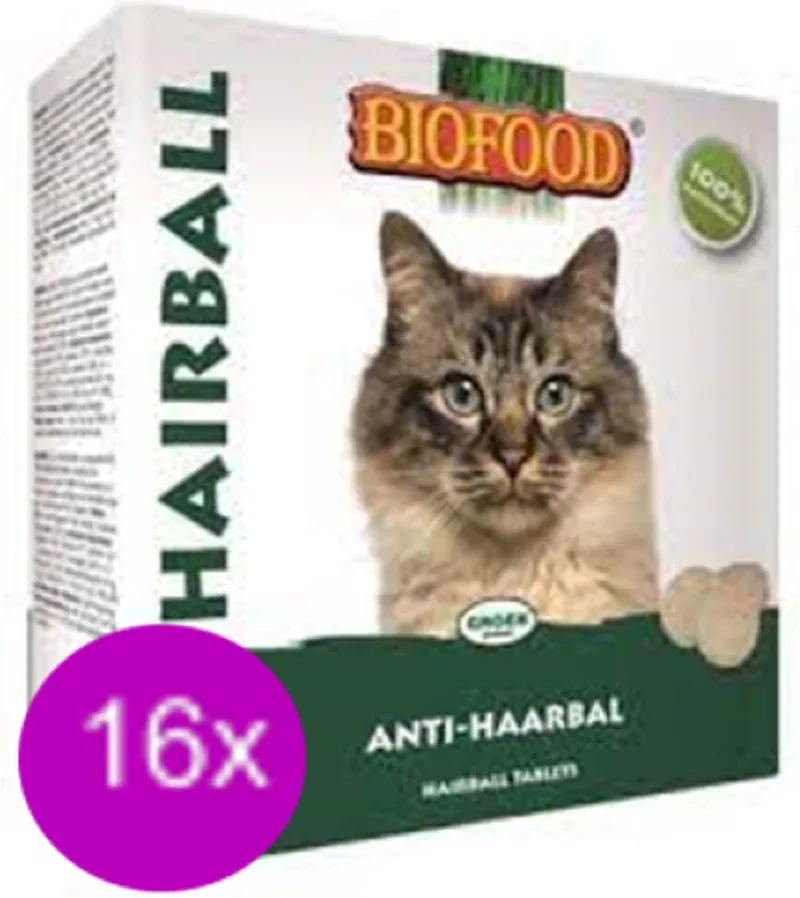 Kattensnoepjes - Anti-Haarbal - 16x100 stuks by Biofood – product photo