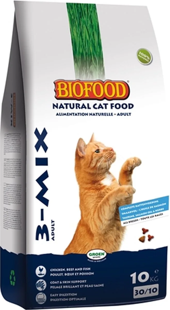 kattenvoeding kat 3-mix - 10 kg - 1 stuks de Biofood – photo produit