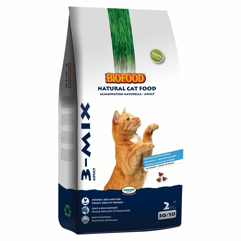 Kattenvoeding Kat 3-Mix - 2 KG de Biofood – photo produit