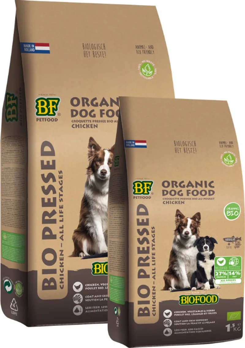 Organic - Biologisch Hondenvoer - Kip - 8 kg - NL-BIO-01 de Biofood – photo produit