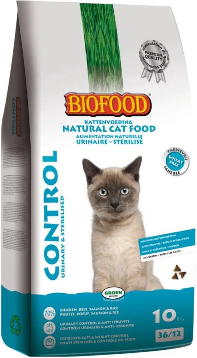 Premium Control Urinary/Sterilised - Kattenvoeding - 10kg de Biofood – photo produit