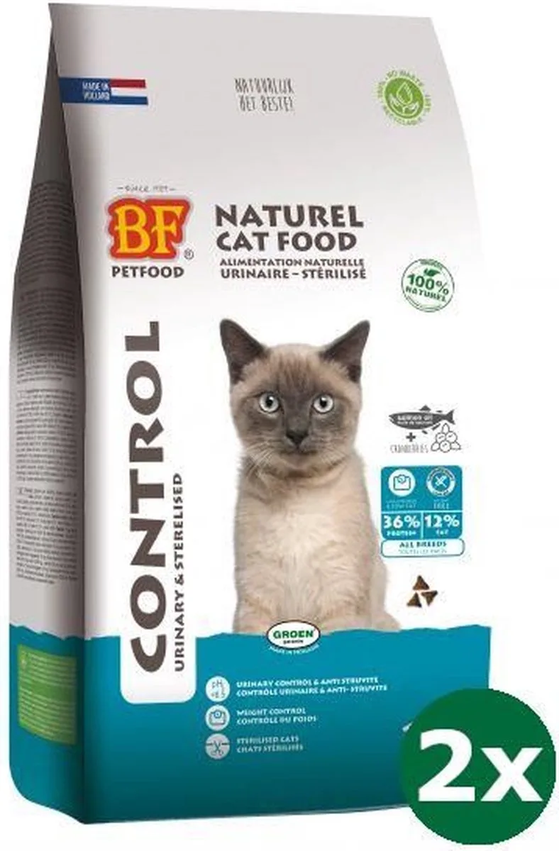 premium quality kat control urinary / sterilised kattenvoer 2x 1,5 kg by Biofood – product photo
