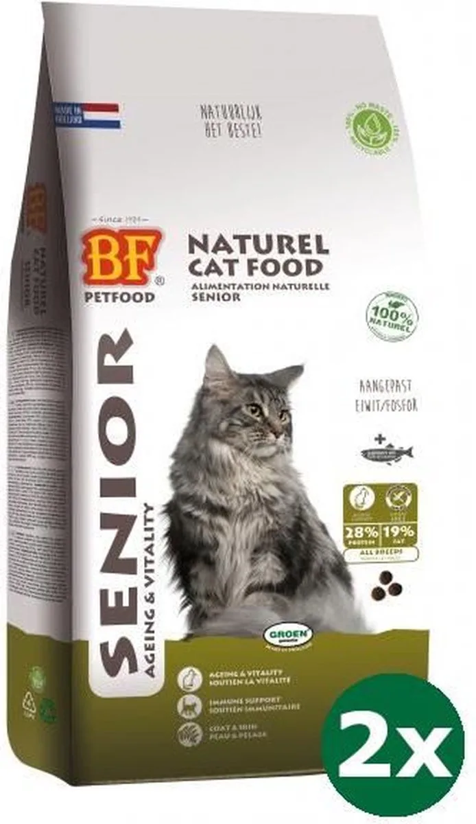 premium quality kat senior ageing kattenvoer 2x 10 kg de Biofood – photo produit