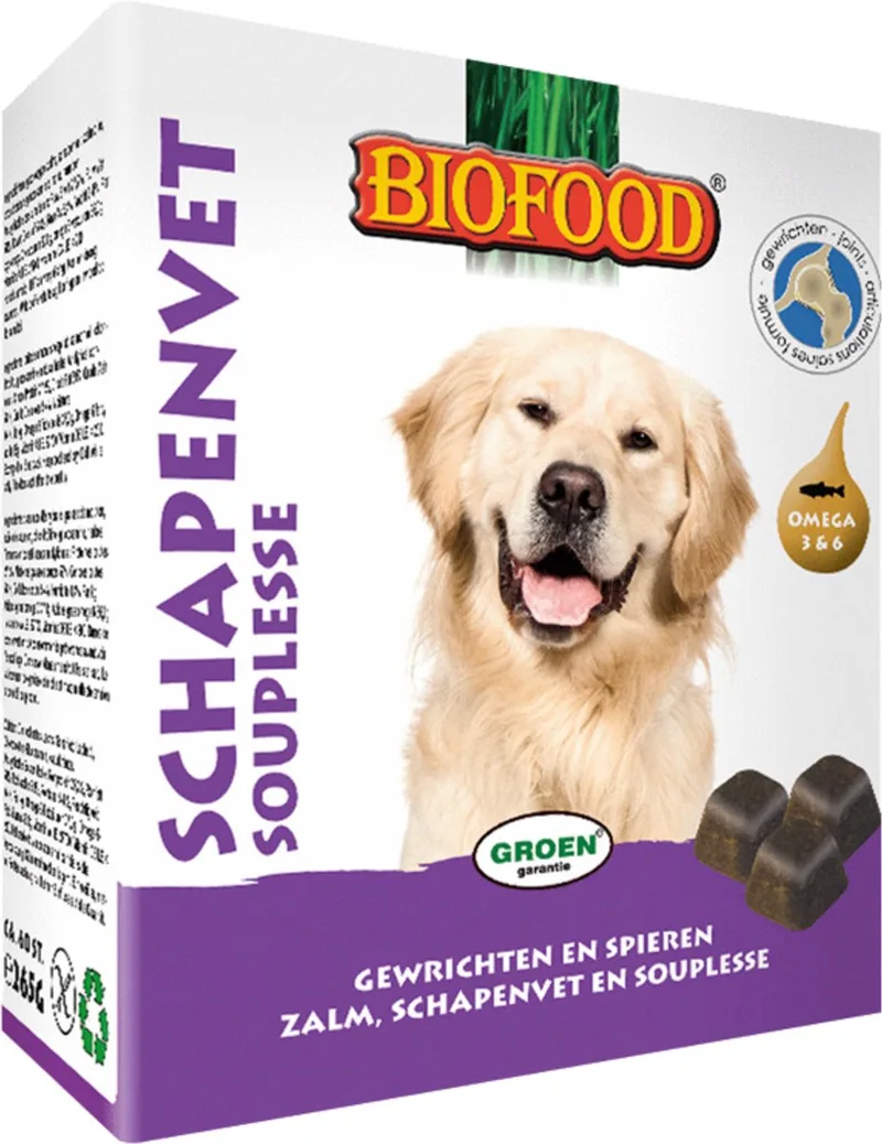 Schapenvet Maxi - Naturel - Hondensnack - 40 stuks by Biofood – product photo