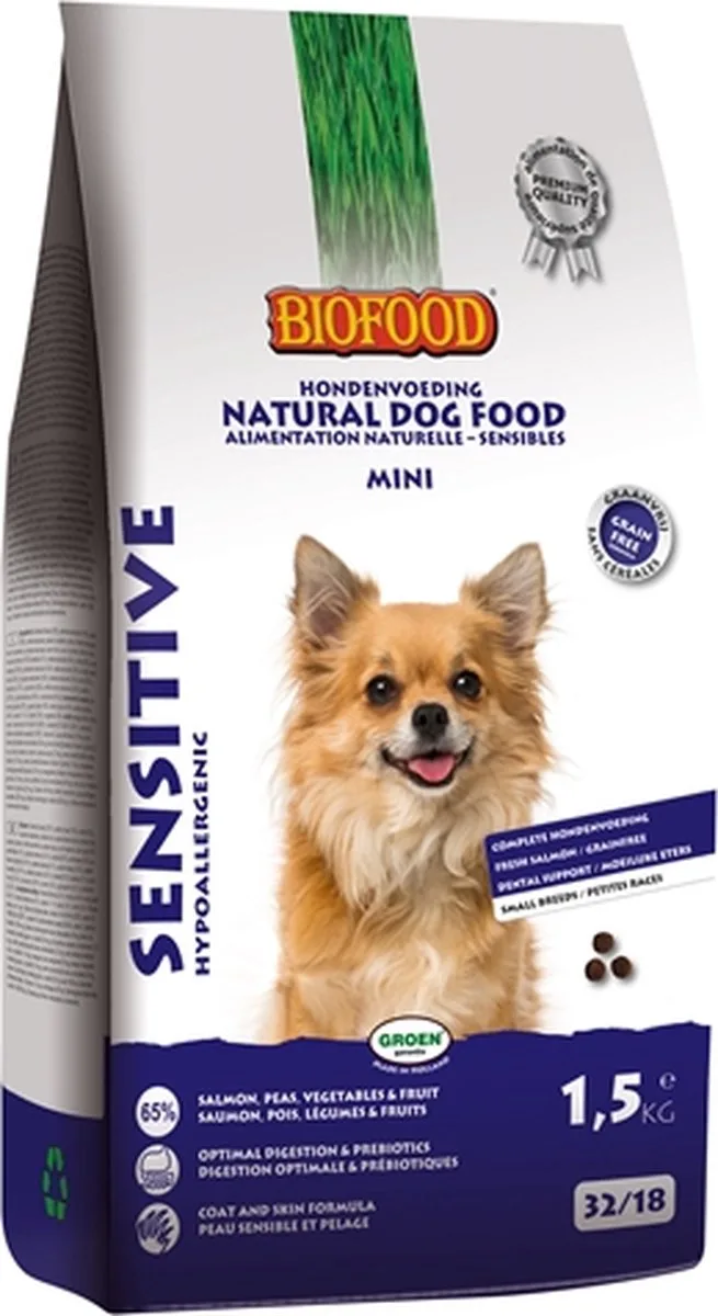 sensitive small breed - 1,5 kg - 1 stuks van Biofood – productfoto