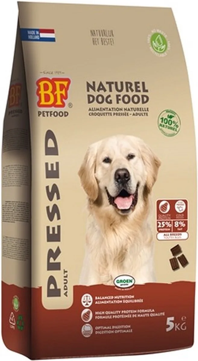 vleesbrok geperst hondenvoer 5 kg de Biofood – photo produit