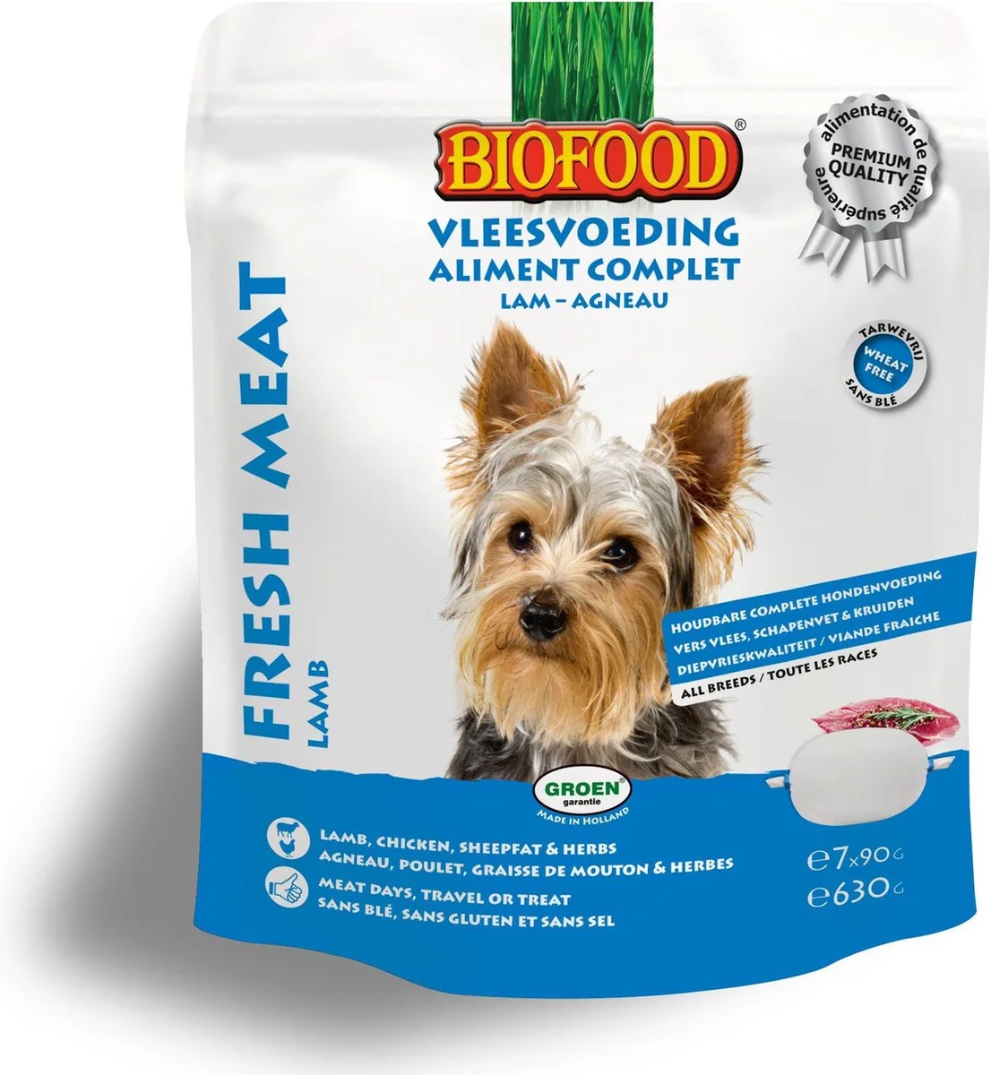 Vleesvoeding Lam/Rijst - 630GR van Biofood – productfoto