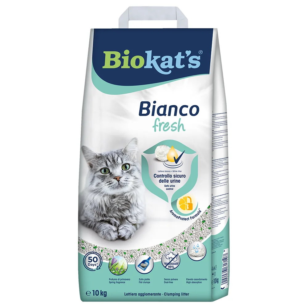 10kg Bianco Fresh Biokat's Kattenbakvulling van Biokat's – productfoto
