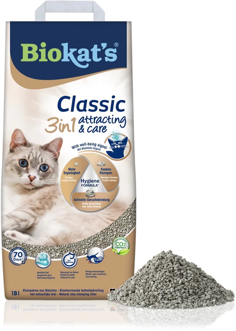 Classic Attracting & Care - 18 L - Kattenbakvulling - Klontvormend von Biokat's – Produktfoto