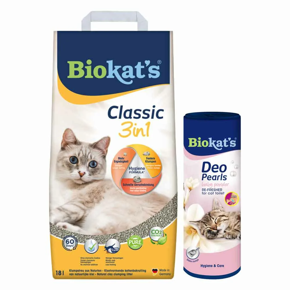 Classic & Deo Pearls Babypoeder Pakket van Biokat's – productfoto