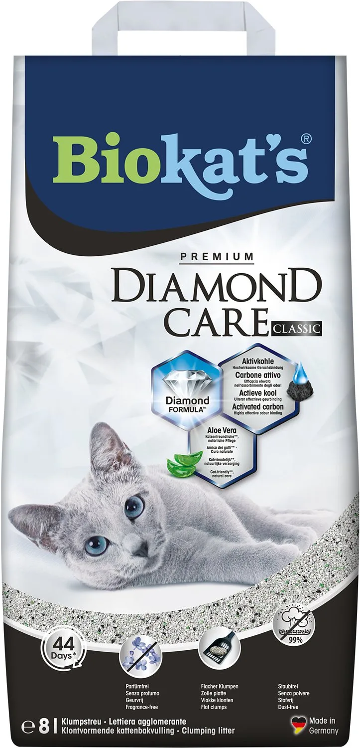 kattenbakvulling Diamond Care Classic 8 L papieren zak by Biokat's – product photo