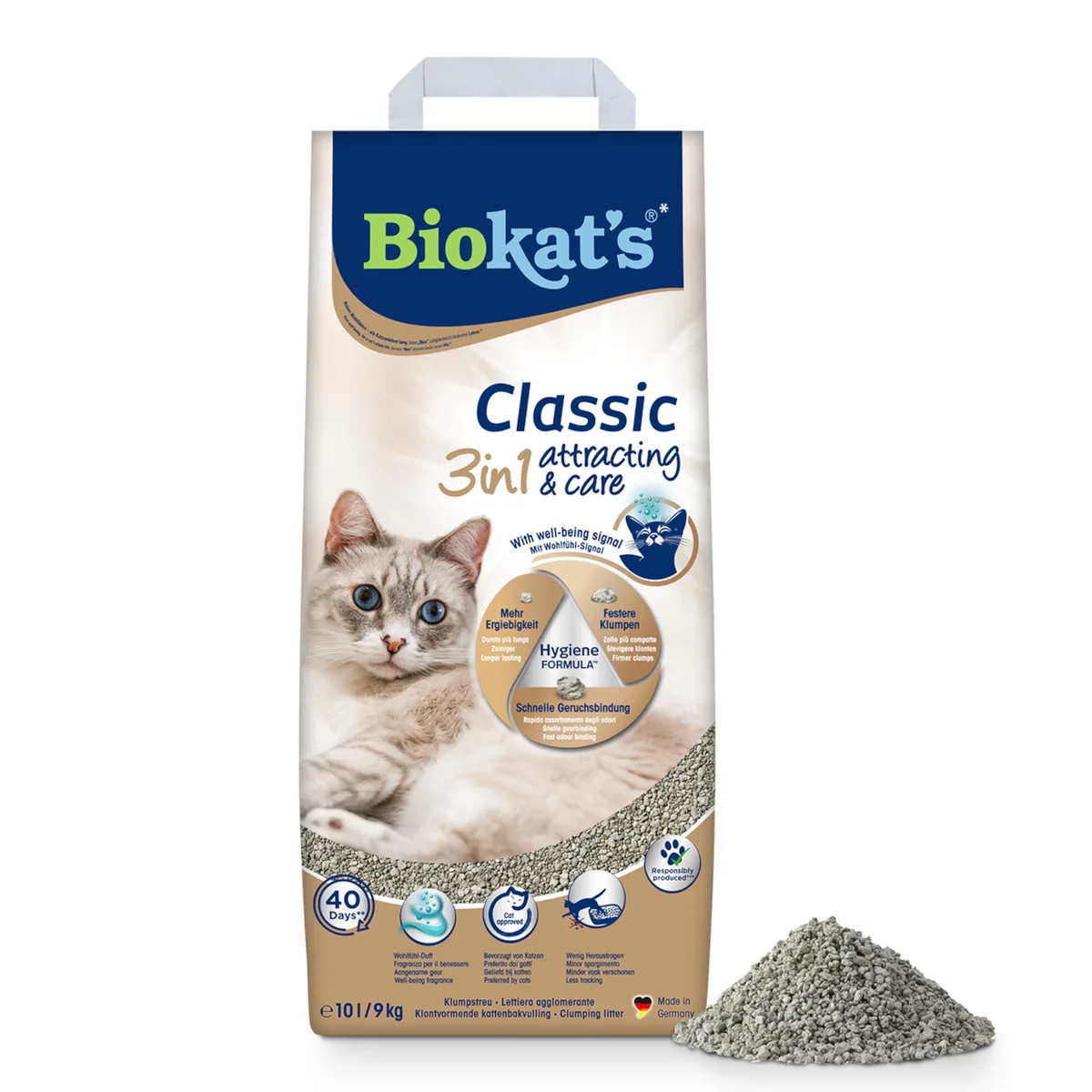 Klassieke aantrekkingskracht & Verzorging 10l kattenbakvulling by Biokat's – product photo