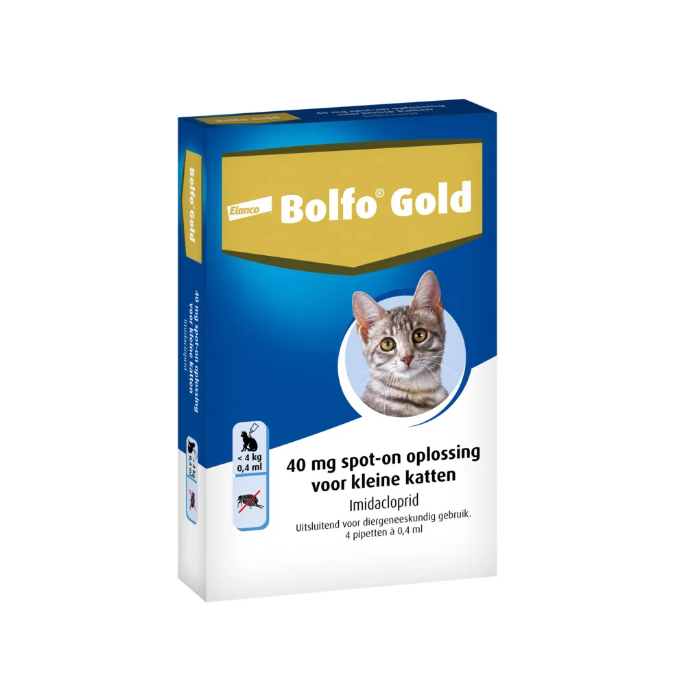 2x Bolfo Gold Anti Vlooiendruppels Kat Vanaf 1 kg 4 pipetten från Bolfo – produktbild