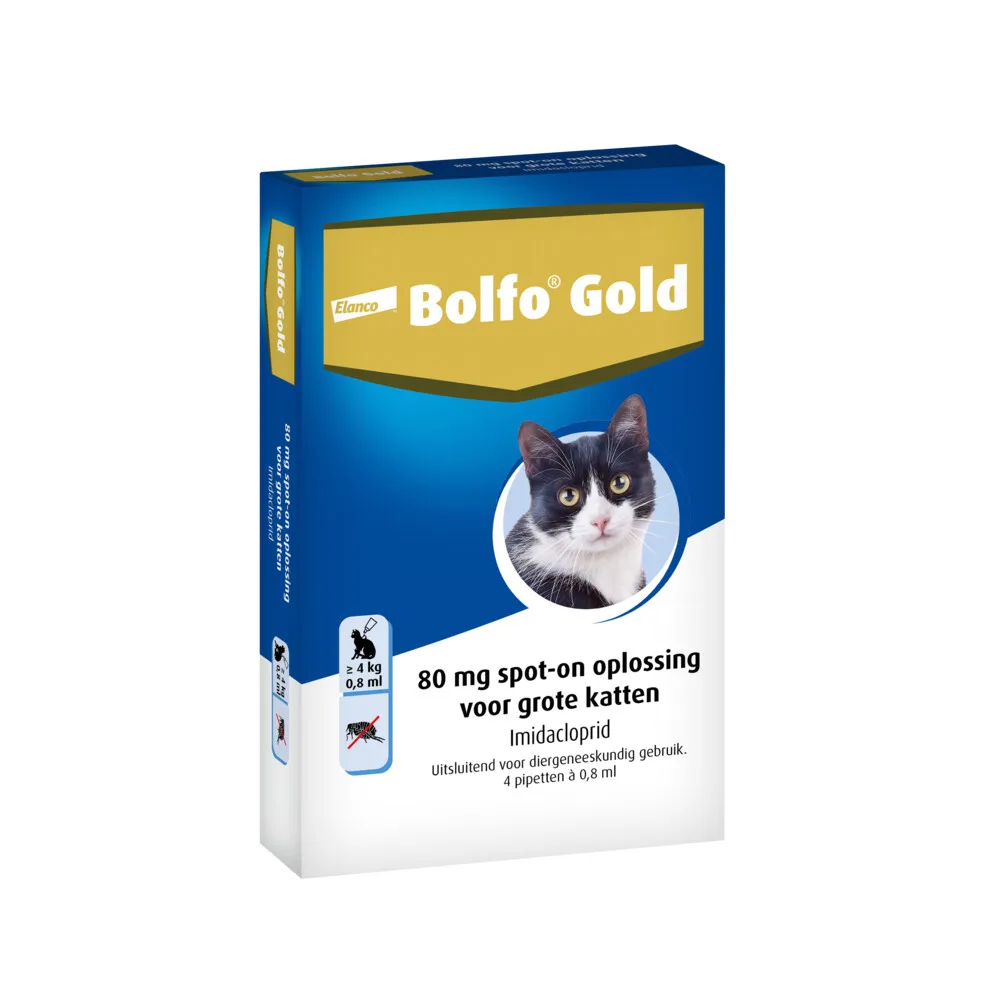 2x Bolfo Gold Anti Vlooiendruppels Kat Vanaf 4 kg 4 pipetten de Bolfo – photo produit