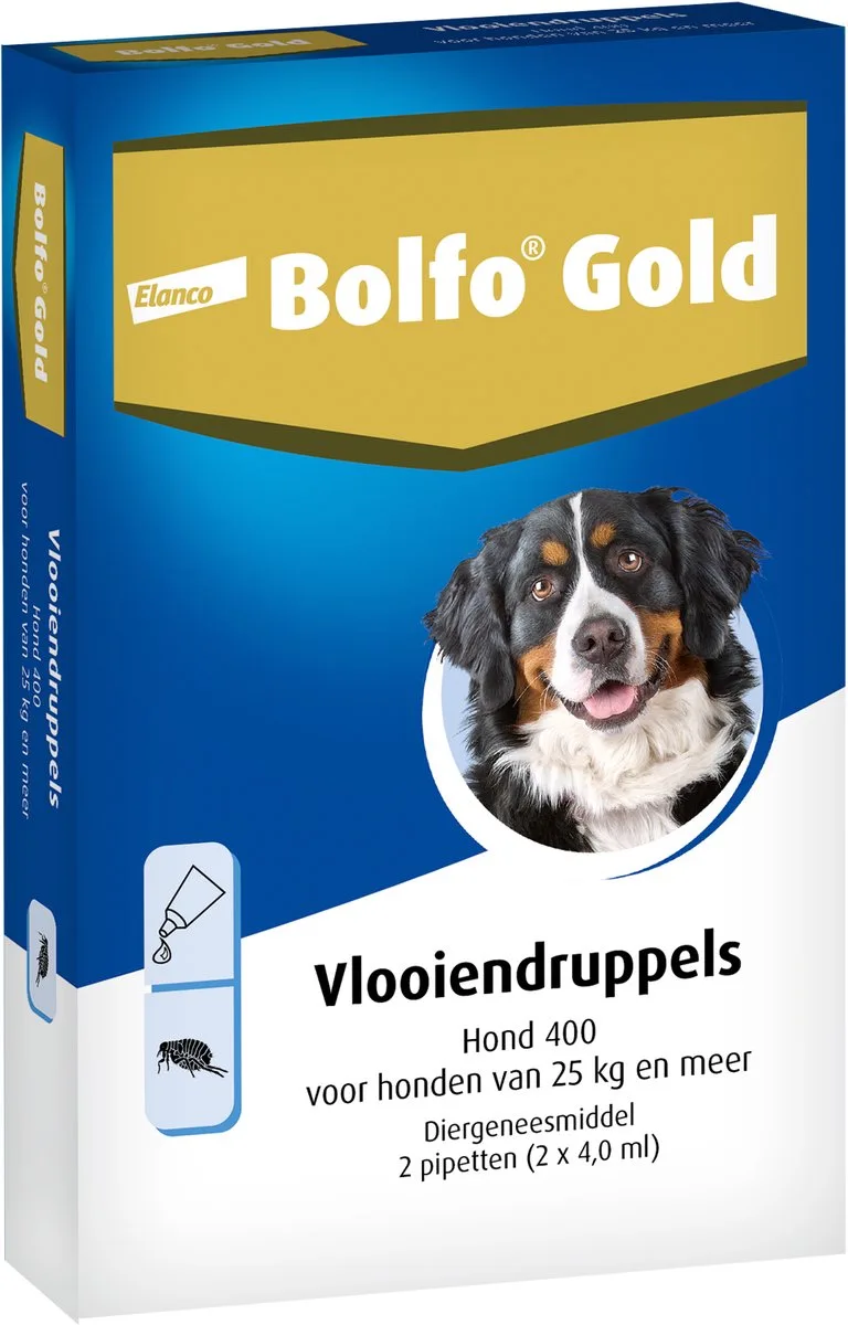Gold 400 Anti vlooienmiddel - Hond - >25 kg - 2 pipetten fra Bolfo – produktbillede