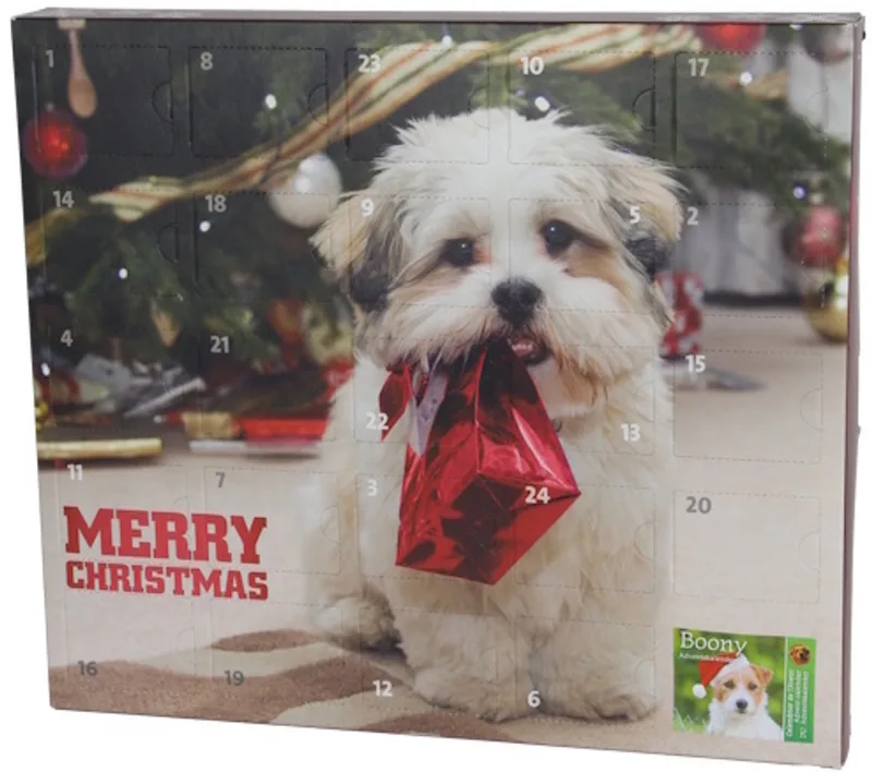 Adventskalender voor honden met 24 feestelijke snacks 192 gram by Boony – product photo
