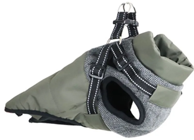 Alpine Army Hondenjas met Tuig - Kleur: - Ruglengte: 45 cm by Boony in Green – product photo