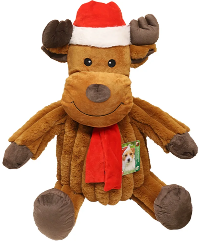 Boon XL - hond speelgoed kerstspeelgoed Rudy het rendier corduroy + piep xl 65cm by Boony in Brown – product photo