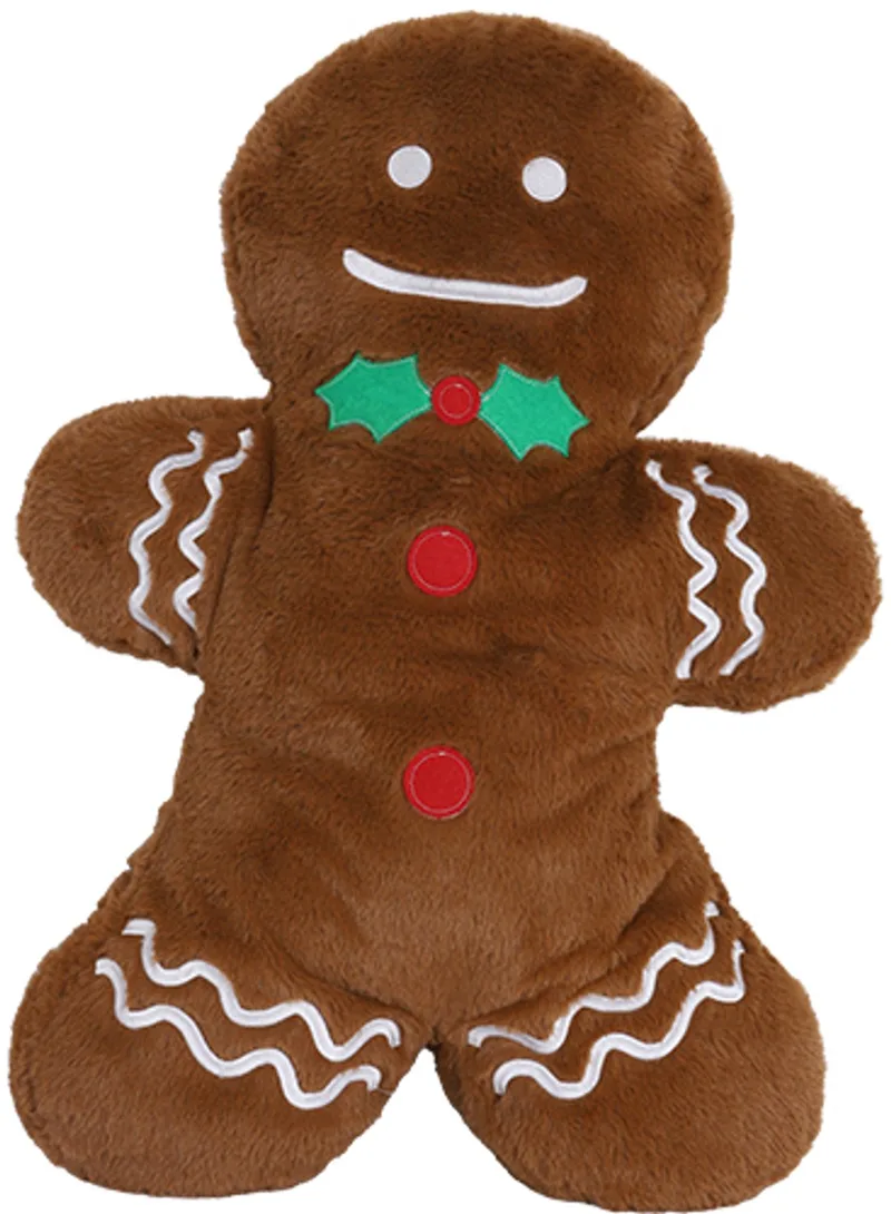 Boon XL - Hondenspeelgoed - Pluche Peperkoekman met knorgeluid - Maat XL: 65 cm de Boony en Marron – photo produit