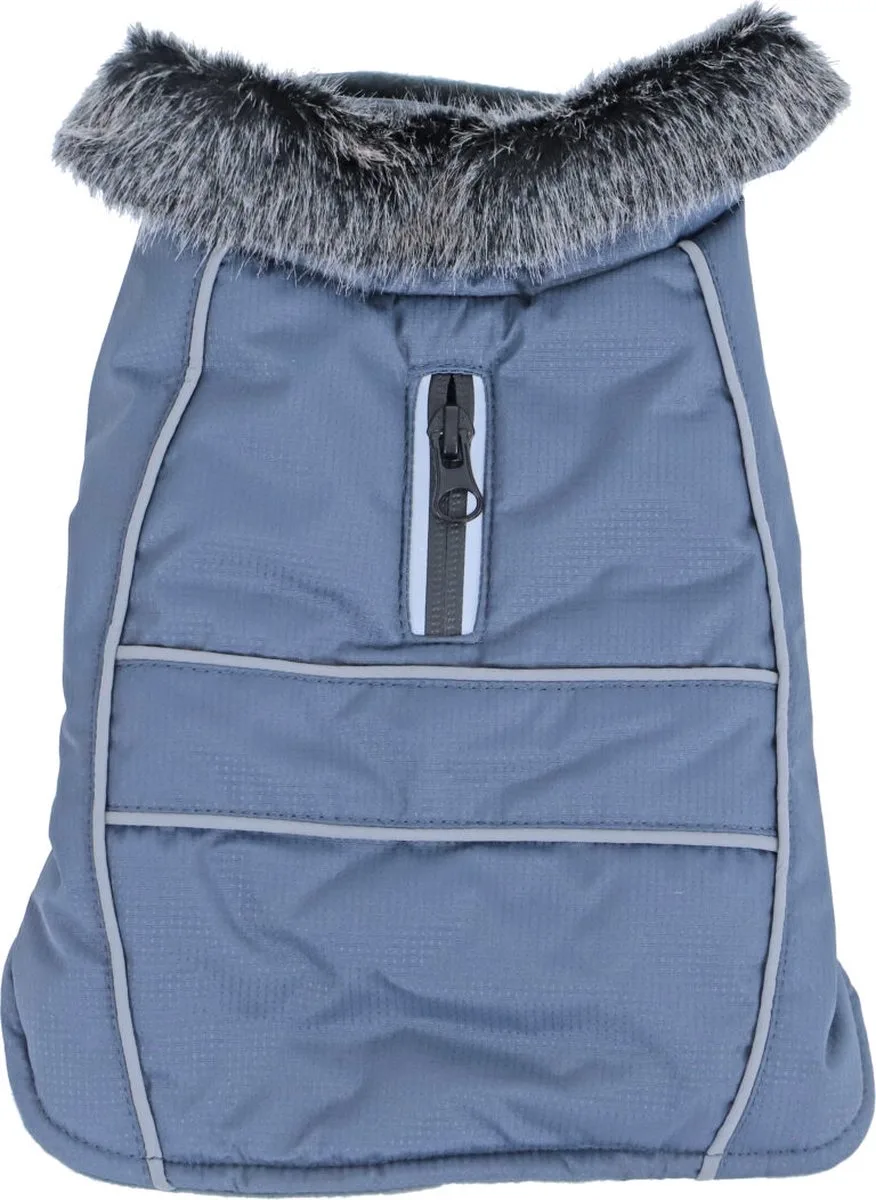 Hondenjas Waterdicht met bontkraag - Kleur: - Ruglengte: 20 cm de Boony en Gris – photo produit