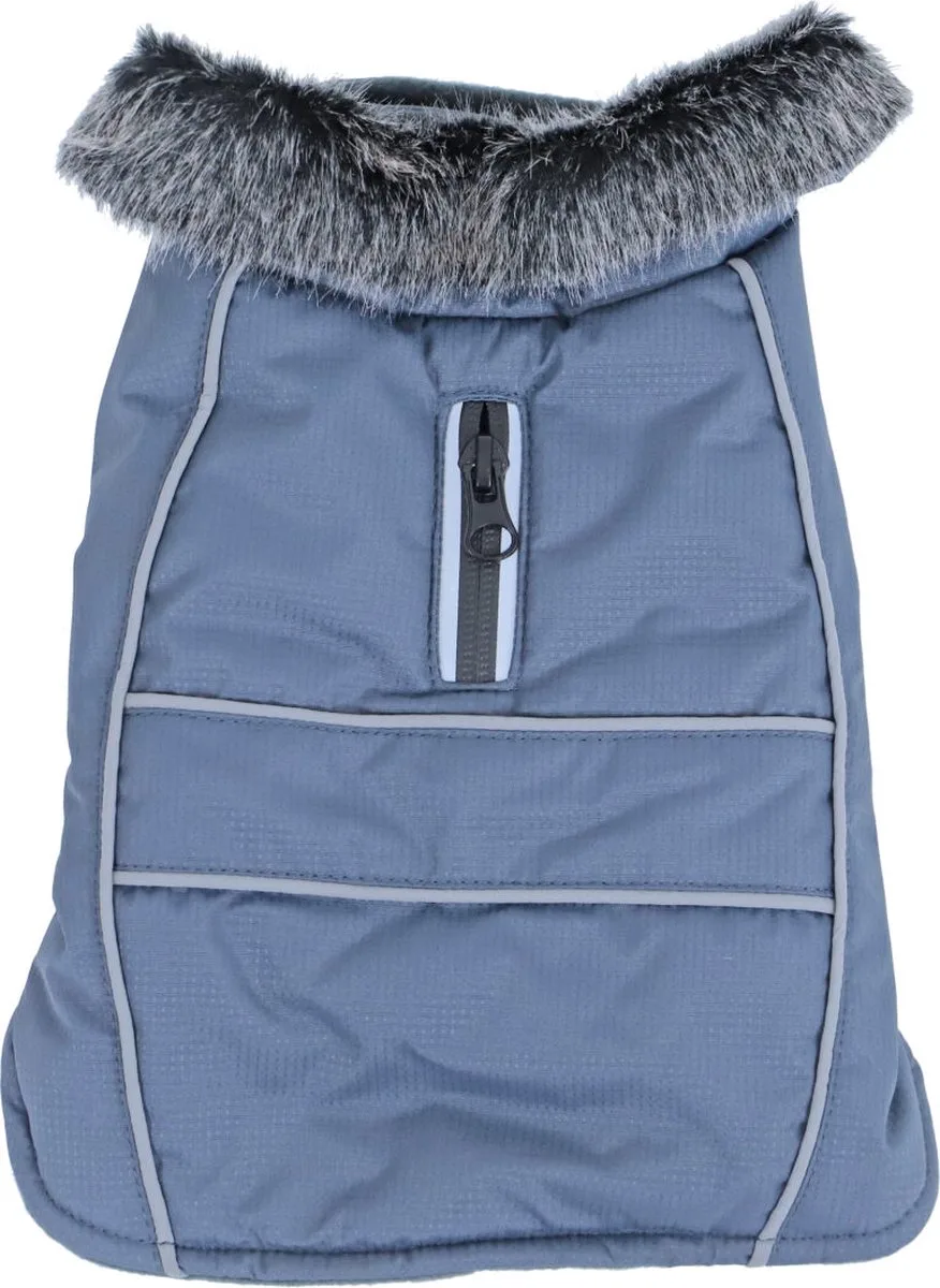 Hondenjas Waterdicht met bontkraag - Kleur: - Ruglengte: 35 cm de Boony en Gris – photo produit