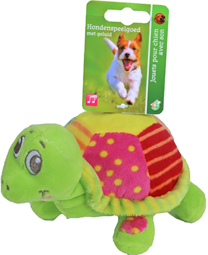 hondenspeelgoed pluche schildpad, 16 cm met piep by Boony in Mix – product photo