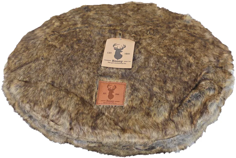 Ligkussen Rond Grizzly Brown van Boony – productfoto