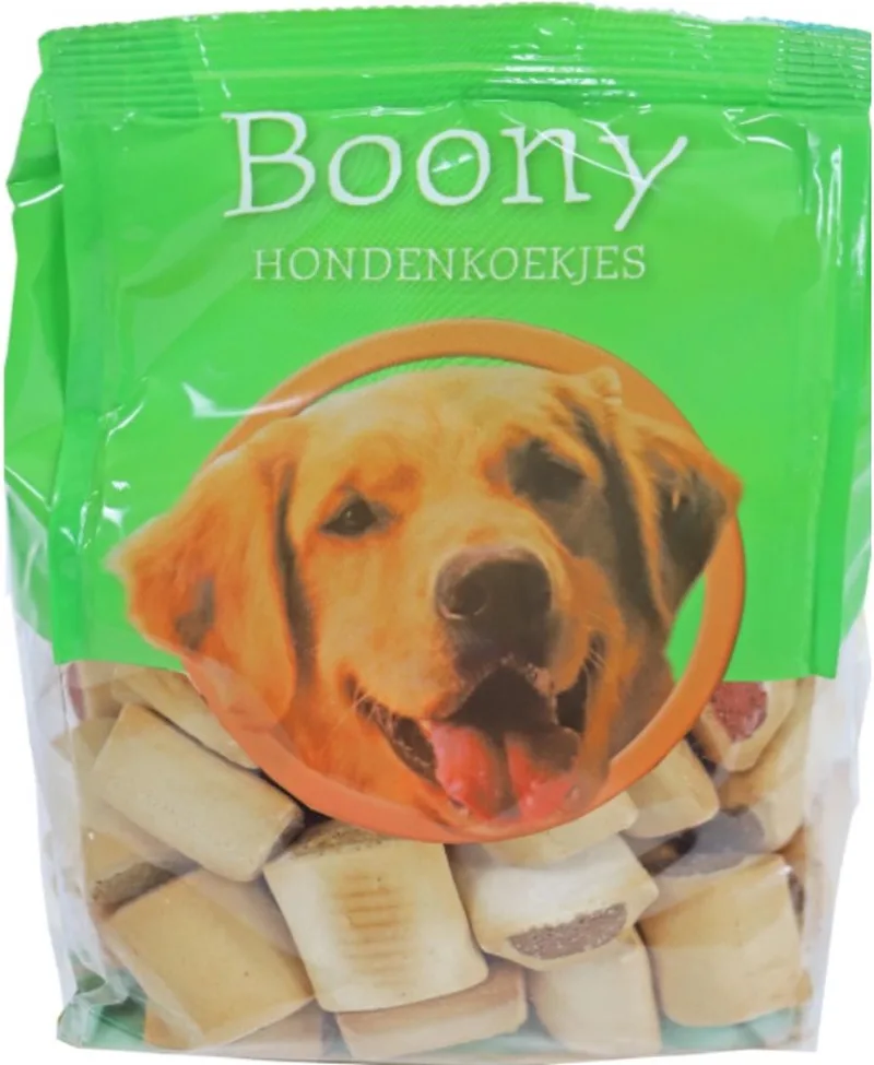 Mergkoekjes mix - Hondensnack - Hondenkoekjes - Snack hond - Hondenbrokjes - Hondenbiscuit - Kauwsnack hond - 400 gram de Boony – photo produit