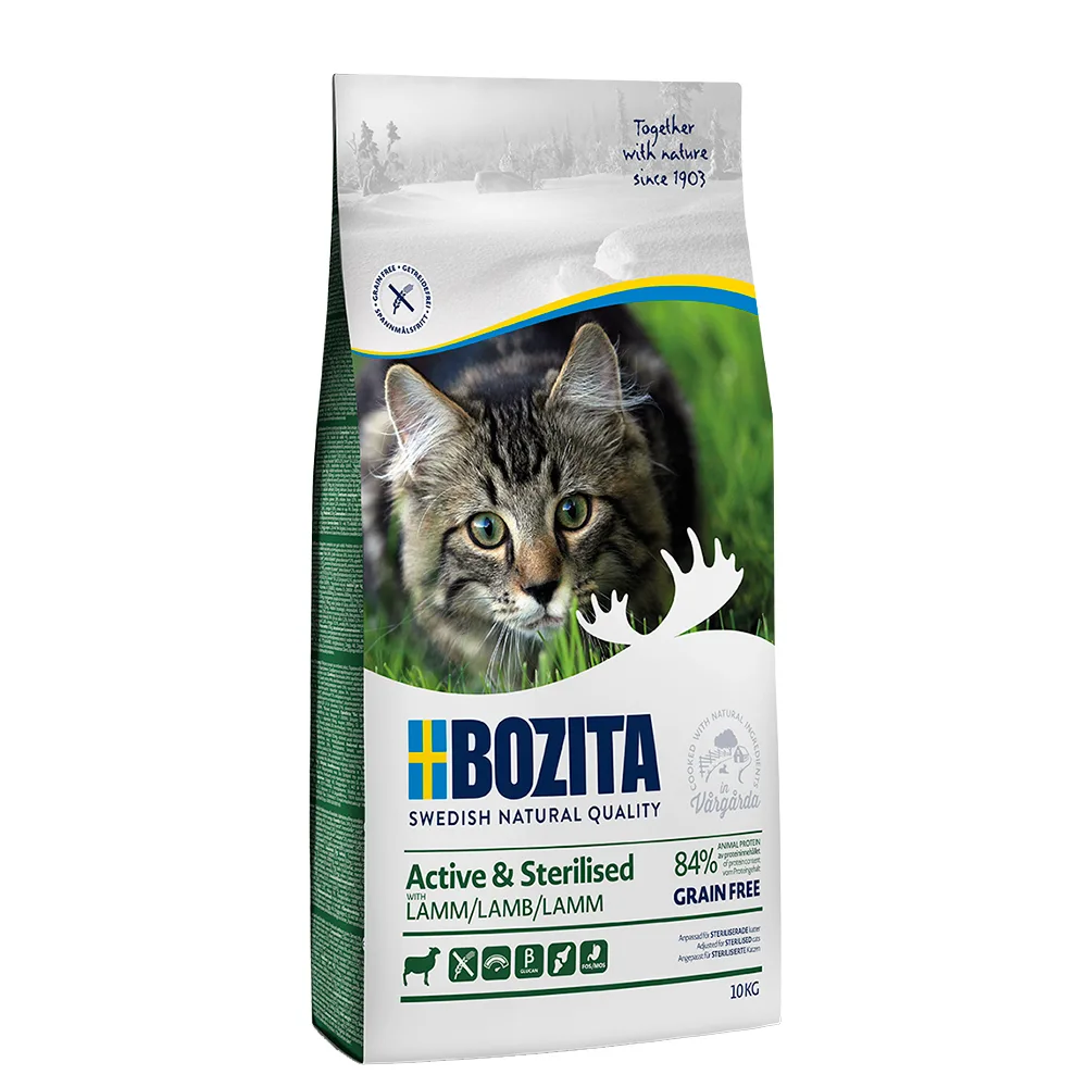 10kg Grainfree Active & Sterilised Lam Bozita Kattenvoer van Bozita – productfoto