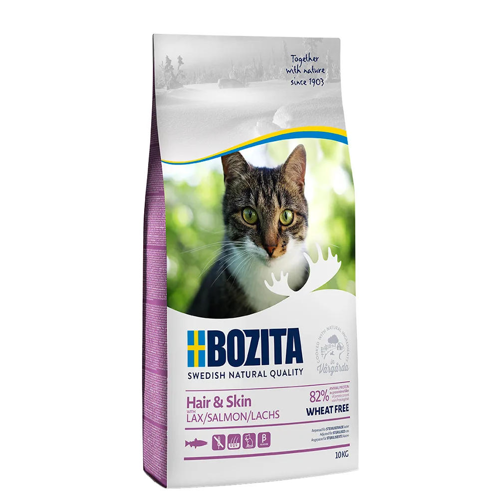 10kg Tarwevrij Hair & Skin Bozita Kattenvoer de Bozita – photo produit