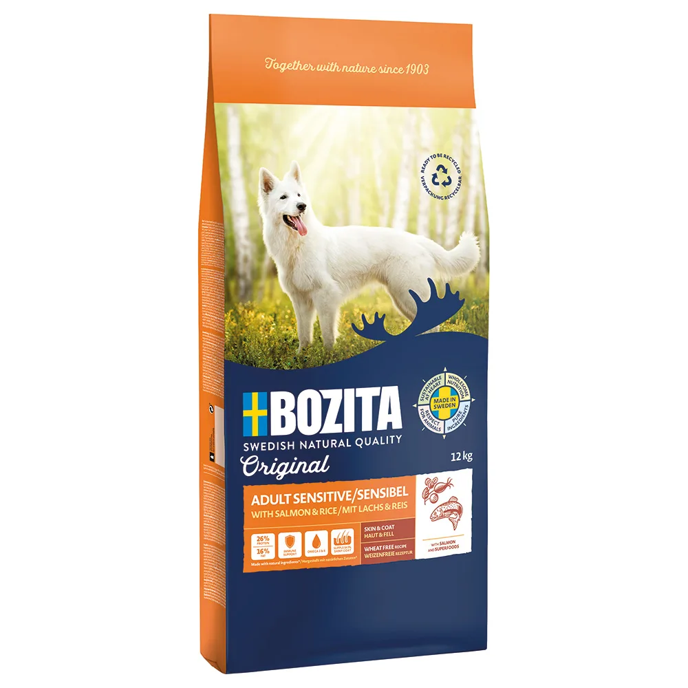 12kg Bozita Original Adult Sensitive Skin & Coat Hondenvoer Droog by Bozita – product photo