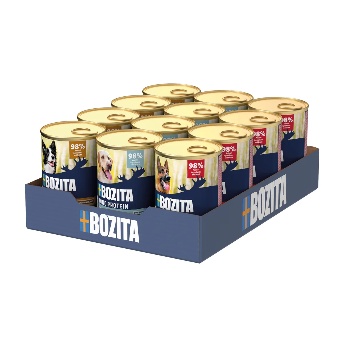 12x400g Rund, Eend, Lam Bozita Dog Paté Mix Pakket Natvoer Hond by Bozita – product photo
