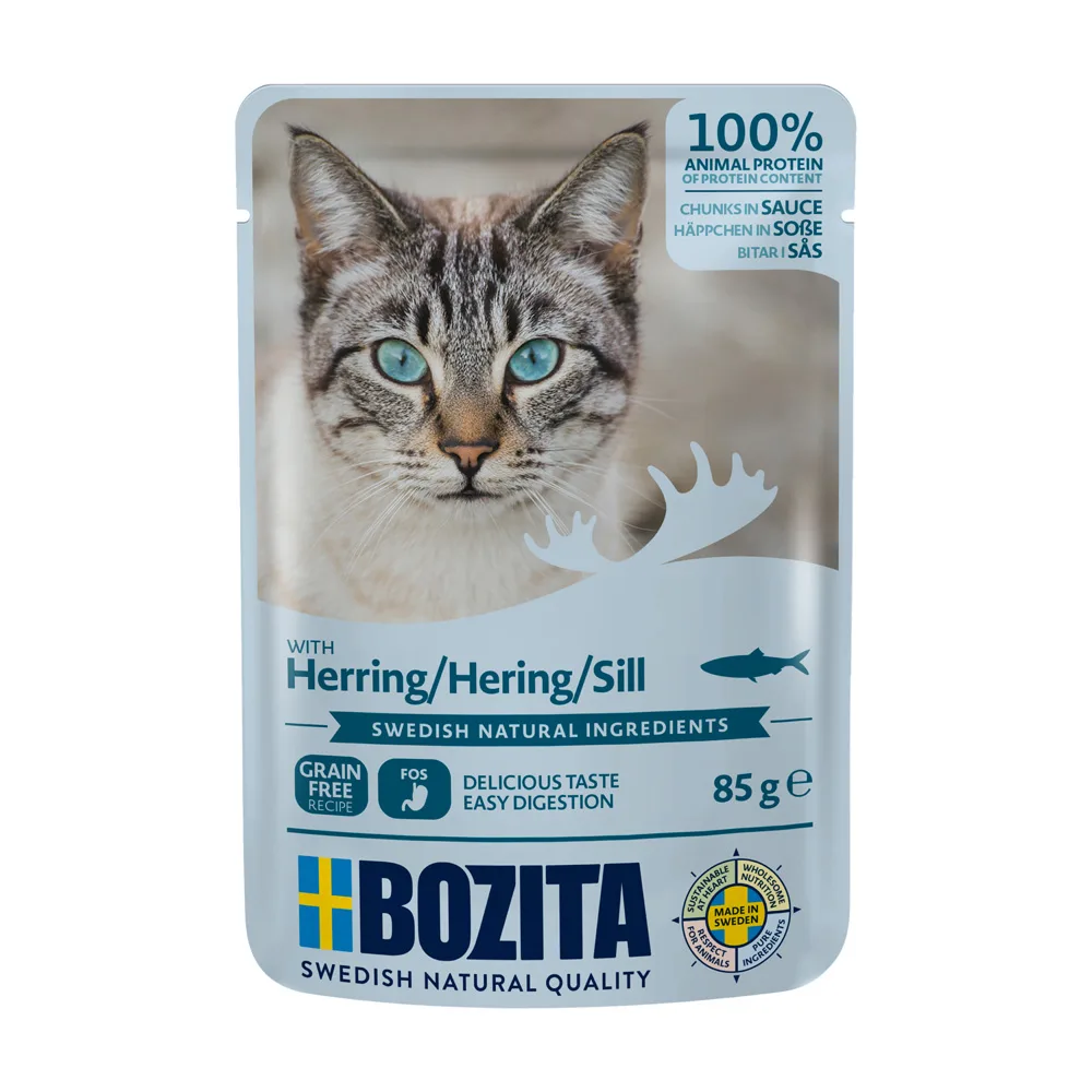 12x85g Stukjes in Saus Pouch Haring Bozita Kattenvoer by Bozita – product photo