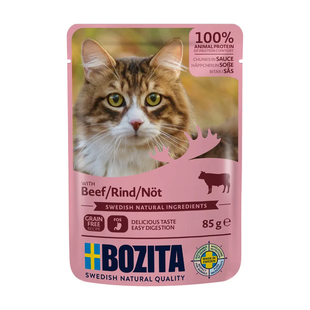 12x85g Stukjes in Saus Pouch Rund Bozita Kattenvoer by Bozita – product photo