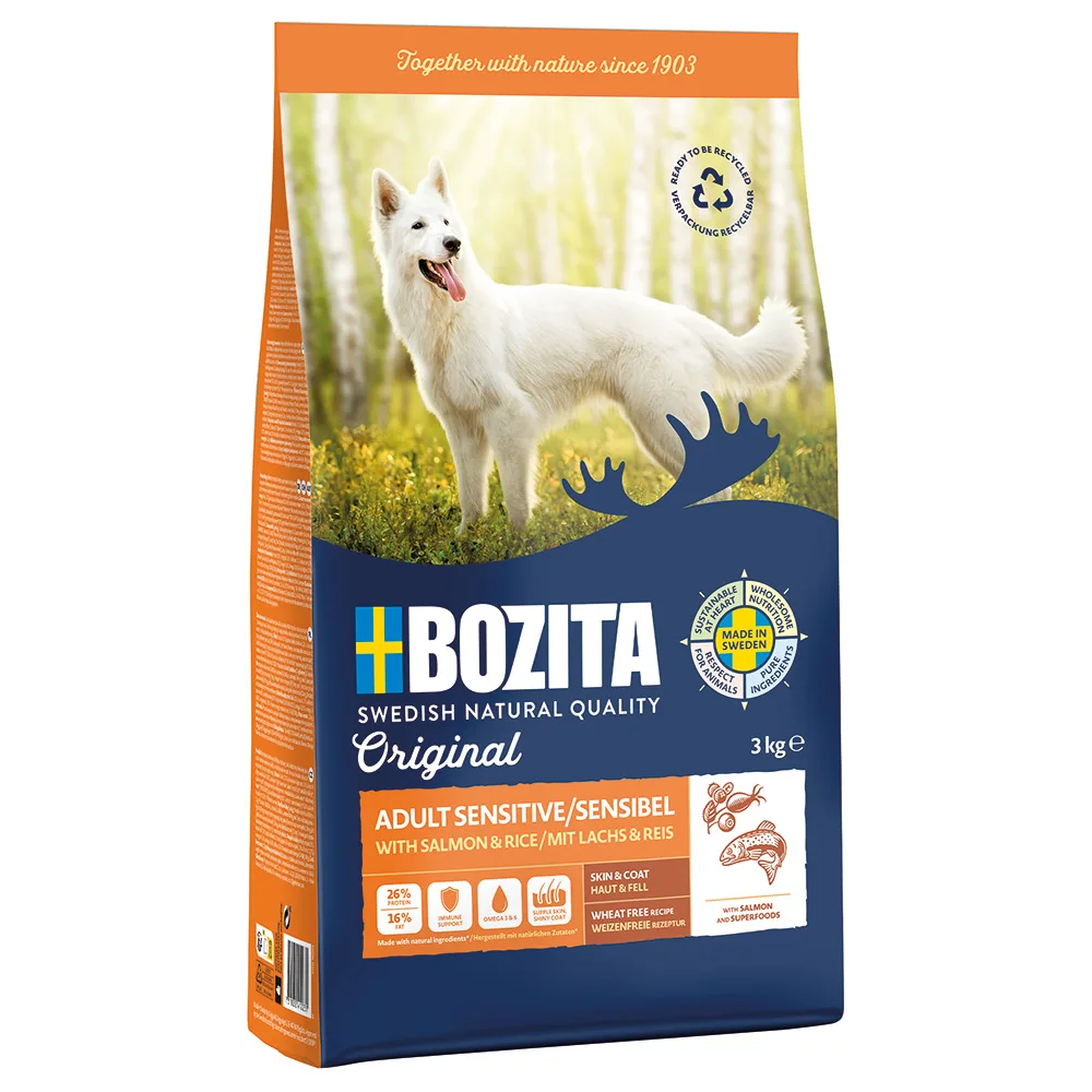 2x 3kg Bozita Original Adult Sensitive Huid & Vacht met Zalm & Rijst Hondenvoer droog by Bozita – product photo