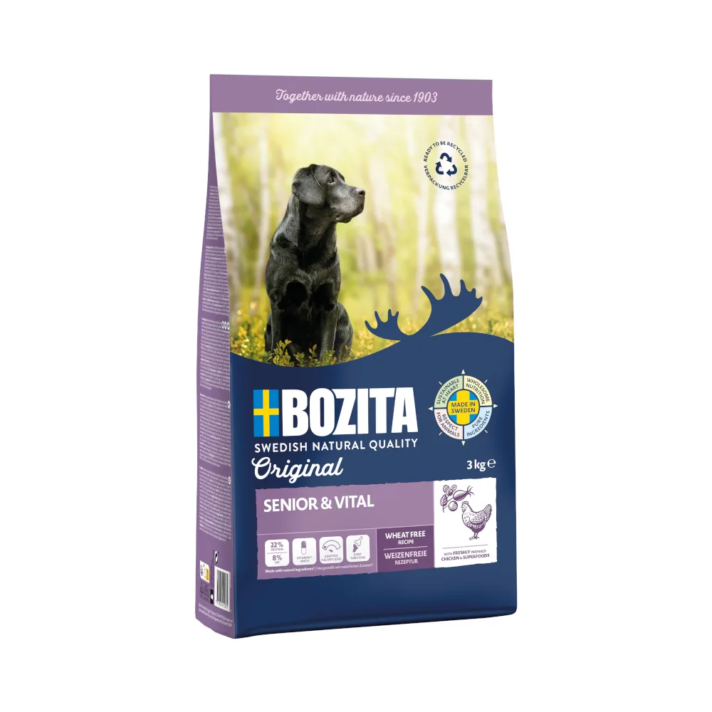 2x 3kg Bozita Original Senior & Vital met kip hondenvoer droog van Bozita – productfoto