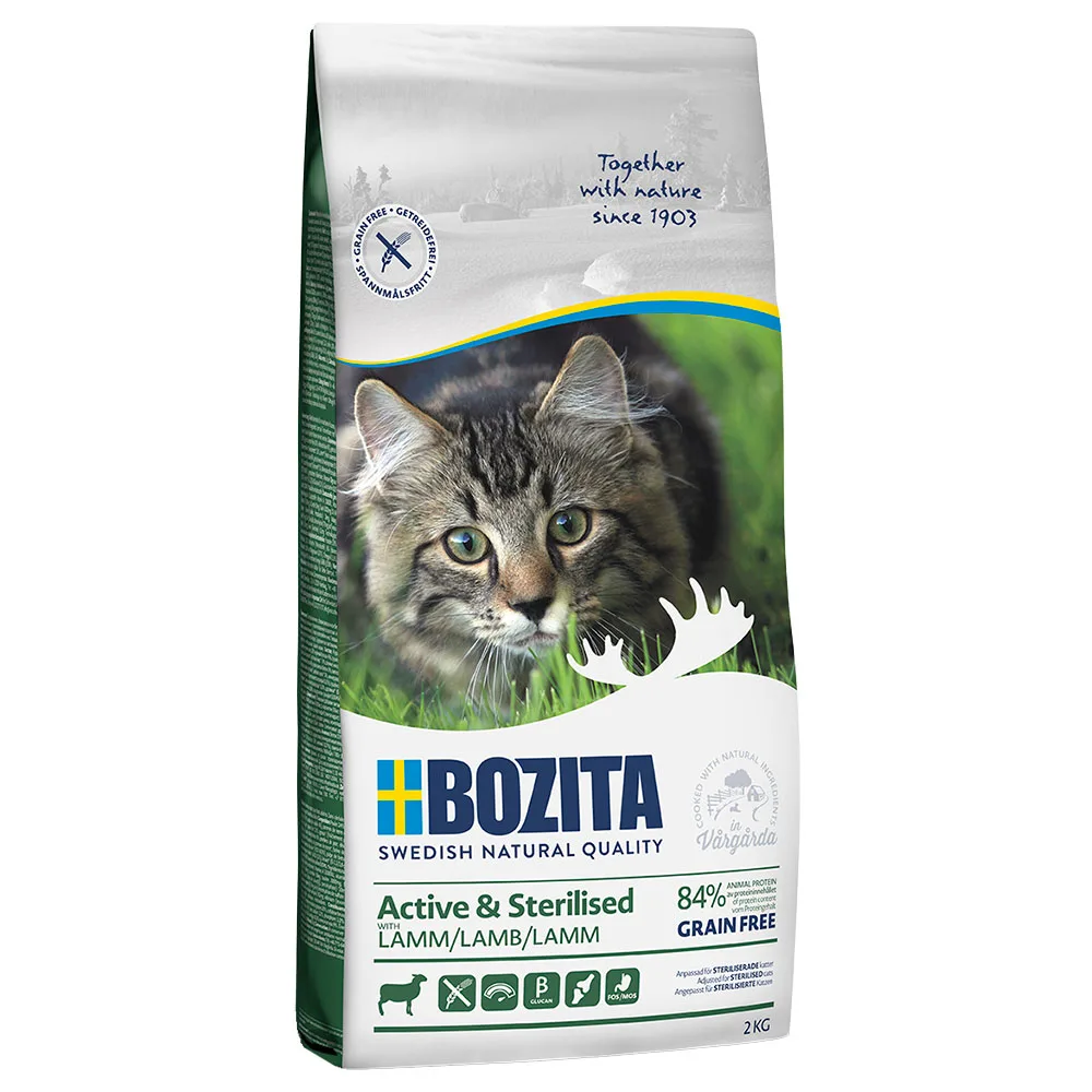 2x2kg Grainfree Active & Sterilised Lam Bozita Kattenvoer by Bozita – product photo