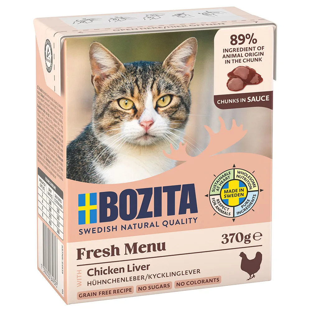 6x370g stukjes in Saus met Kippenlever Bozita Kattenvoer by Bozita – product photo
